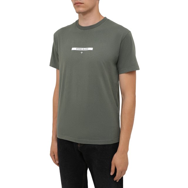 фото Хлопковая футболка stone island