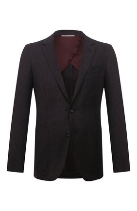 Мужской шерстяной пиджак CANALI темно-коричневого цвета по цене 99750 руб., арт. 20272/AR03472 | Фото 1 Мужской шерстяной пиджак CANALI темно-коричневого цвета, арт. 20272/AR03472 | Фото 1 (Материал подклада: Купро; Материал внешний: Шерсть; Рукава: Длинные; Длина (для топов): Стандартные; 1-2-бортные: Однобортные; Пиджаки М: Приталенный; Стили: Кэжуэл; Случай: Коктейльный, Повседневный)
