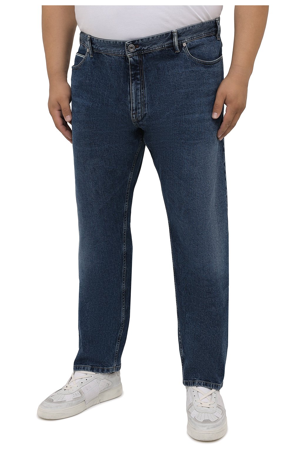 Мужские джинсы BRIONI синего цвета, арт. SPPF0M/01D05/CHAM0NIX | Фото 3 (Силуэт М (брюки): Прямые; Кросс-КТ: Деним; Длина (брюки, джинсы): Стандартные; Материал внешний: Хлопок, Деним; Стили: Классический)