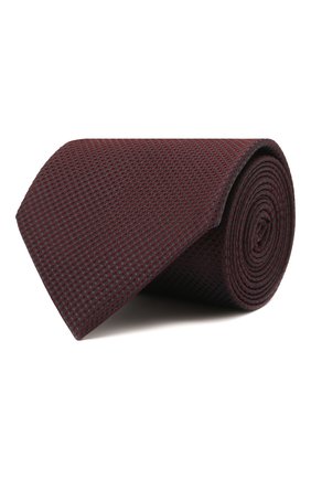 Мужской шелковый галстук BRIONI бордового цвета, арт. 062H00/01433 | Фото 1 (Материал: Шелк, Текстиль; Принт: Без принта)