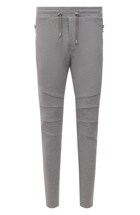 Мужские хлопковые брюки BALMAIN серого цвета по цене 58250 руб., арт. WH10B028/B130 | Фото 1 Мужские хлопковые брюки BALMAIN серого цвета, арт. WH10B028/B130 | Фото 1