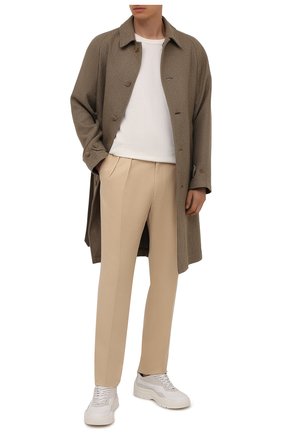 Мужские шелковые брюки RALPH LAUREN бежевого цвета, арт. 798843735 | Фото 2 (Материал внешний: Шелк; Материал подклада: Вискоза; Длина (брюки, джинсы): Стандартные; Случай: Вечерний; Стили: Классический)