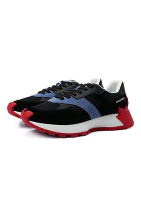 Мужские комбинированные кроссовки maple 64 DSQUARED2 черного цвета по цене 45950 руб., арт. SNM0184 01601683 | Фото 1 Мужские комбинированные кроссовки maple 64 DSQUARED2 черного цвета, арт. SNM0184 01601683 | Фото 1