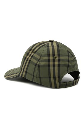 Мужской хлопковая бейсболка BURBERRY зеленого цвета по цене 30800 руб., арт. 8041632 | Фото 2 Мужской хлопковая бейсболка BURBERRY зеленого цвета, арт. 8041632 | Фото 2