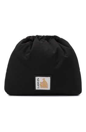 Мужская текстильная сумка LANVIN черного цвета, арт. LM-BGSSH1-NYL0-A21 | Фото 1 (Ремень/цепочка: На ремешке; Материал: Текстиль; Размер: small)