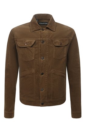 Мужская хлопковая куртка TOM FORD коричневого цвета по цене 99900 руб., арт. BYJ39/TFD116 | Фото 1 Мужская хлопковая куртка TOM FORD коричневого цвета, арт. BYJ39/TFD116 | Фото 1 (Рукава: Длинные; Длина (верхняя одежда): Короткие; Материал внешний: Хлопок; Кросс-КТ: Куртка, Ветровка; Стили: Кэжуэл)