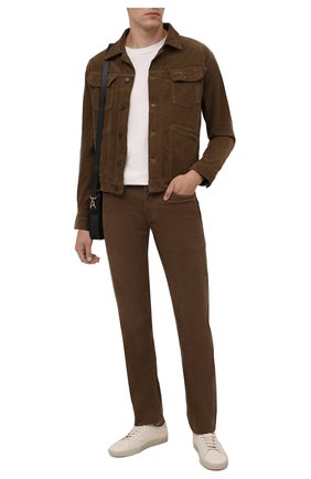 Мужская хлопковая куртка TOM FORD коричневого цвета, арт. BYJ39/TFD116 | Фото 2 (Рукава: Длинные; Длина (верхняя одежда): Короткие; Материал внешний: Хлопок; Кросс-КТ: Куртка, Ветровка; Стили: Кэжуэл)