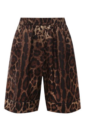 Женские шелковые шорты DOLCE & GABBANA леопардового цвета по цене 66200 руб., арт. FTAM7T/HS1ZX | Фото 1 Женские шелковые шорты DOLCE & GABBANA леопардового цвета, арт. FTAM7T/HS1ZX | Фото 1