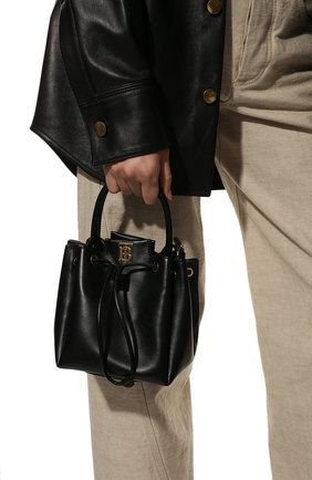 Женская сумка bucket BURBERRY черного цвета по цене 94600 руб., арт. 8028541 | Фото 2 Женская сумка bucket BURBERRY черного цвета, арт. 8028541 | Фото 2