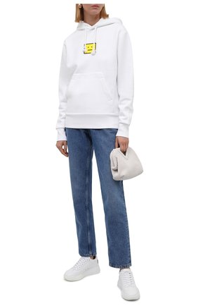 Женский хлопковое худи ACNE STUDIOS белого цвета по цене 27750 руб., арт. CI0073/W | Фото 2 Женский хлопковое худи ACNE STUDIOS белого цвета, арт. CI0073/W | Фото 2 (Материал внешний: Хлопок; Длина (для топов): Стандартные; Рукава: Длинные; Стили: Спорт-шик; Женское Кросс-КТ: Худи-одежда)
