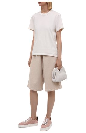 Женские хлопковые шорты ACNE STUDIOS светло-бежевого цвета по цене 18100 руб., арт. CE0015/W | Фото 2 Женские хлопковые шорты ACNE STUDIOS светло-бежевого цвета, арт. CE0015/W | Фото 2