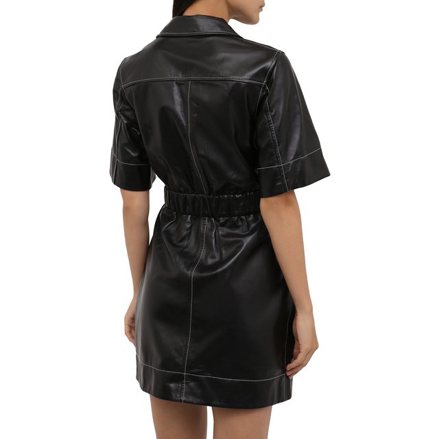 фото Кожаное платье ganni