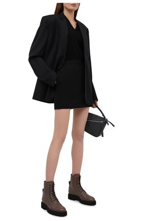 Женские кожаные ботинки KITON коричневого цвета по цене 99500 руб., арт. D52802X04R81 | Фото 2 Женские кожаные ботинки KITON коричневого цвета, арт. D52802X04R81 | Фото 2 (Подошва: Платформа; Каблук высота: Низкий; Материал внутренний: Натуральная кожа; Женское Кросс-КТ: Военные ботинки; Материал внешний: Кожа)