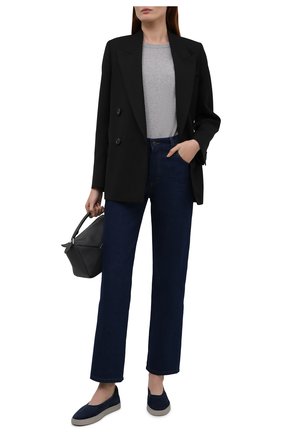 Женские замшевые слипоны GIORGIO ARMANI темно-синего цвета по цене 352500 тенге, арт. X1Y002/XF462 | Фото 2 Женские замшевые слипоны GIORGIO ARMANI темно-синего цвета, арт. X1Y002/XF462 | Фото 2 (Материал внутренний: Текстиль, Натуральная кожа; Подошва: Платформа; Материал внешний: Кожа, Замша)