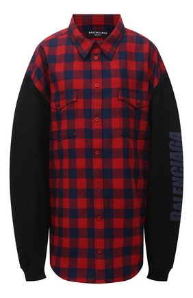 Женская хлопковая куртка BALENCIAGA красного цвета по цене 105500 руб., арт. 658936/TBM23 | Фото 1 Женская хлопковая куртка BALENCIAGA красного цвета, арт. 658936/TBM23 | Фото 1 (Рукава: Длинные; Материал внешний: Хлопок; Материал подклада: Купро; Длина (верхняя одежда): До середины бедра; Стили: Спорт-шик; Кросс-КТ: Куртка)