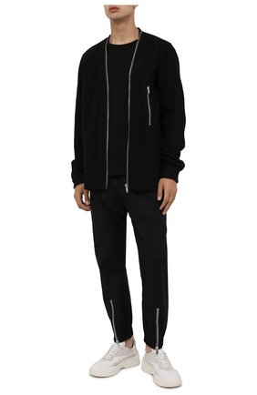 Мужской кардиган из хлопка и шерсти RICK OWENS черного цвета по цене 92900 руб., арт. RU02A5288/WCF | Фото 2 Мужской кардиган из хлопка и шерсти RICK OWENS черного цвета, арт. RU02A5288/WCF | Фото 2