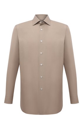 Мужская хлопковая сорочка BRIONI бежевого цвета по цене 49900 руб., арт. RCB10L/0105R | Фото 1 Мужская хлопковая сорочка BRIONI бежевого цвета, арт. RCB10L/0105R | Фото 1 (Рукава: Длинные; Материал внешний: Хлопок; Длина (для топов): Стандартные; Случай: Формальный; Рубашки М: Regular Fit; Манжеты: На пуговицах; Принт: Однотонные; Воротник: Акула; Стили: Классический)