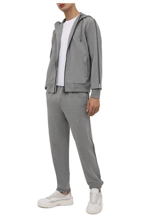 Мужской толстовка из вискозы и хлопка Z ZEGNA серого цвета по цене 38200 руб., арт. VY451/ZZ869 | Фото 2 Мужской толстовка из вискозы и хлопка Z ZEGNA серого цвета, арт. VY451/ZZ869 | Фото 2