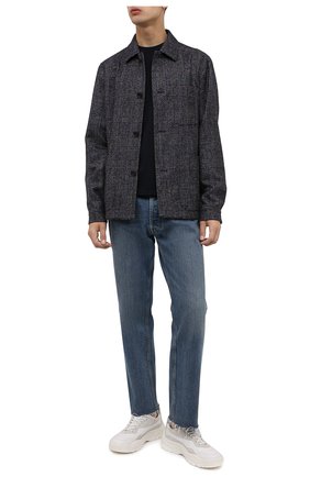 Мужская шерстяная куртка ZEGNA COUTURE темно-синего цвета, арт. 250N17/1DT4N0 | Фото 2 (Кросс-КТ: Куртка; Мужское Кросс-КТ: шерсть и кашемир; Материал внешний: Шерсть; Рукава: Длинные; Длина (верхняя одежда): Короткие; Материал подклада: Хлопок; Стили: Кэжуэл)