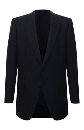 Мужской пиджак из шерсти и кашемира TOM FORD темно-синего цвета по цене 297500 руб., арт. 228R01/15MA40 | Фото 1 Мужской пиджак из шерсти и кашемира TOM FORD темно-синего цвета, арт. 228R01/15MA40 | Фото 1 (Материал внешний: Шерсть; Длина (для топов): Стандартные; Материал подклада: Купро, Шелк; Рукава: Длинные; Случай: Формальный; Пиджаки М: Приталенный; 1-2-бортные: Однобортные; Стили: Классический)