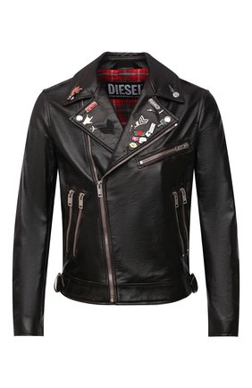 Мужская кожаная куртка DIESEL черного цвета по цене 114000 руб., арт. A02719/0JCAZ | Фото 1 Мужская кожаная куртка DIESEL черного цвета, арт. A02719/0JCAZ | Фото 1
