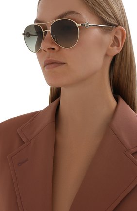 Женские солнцезащитные очки GIORGIO ARMANI хаки цвета по цене 19950 руб., арт. AR6122B | Фото 2 Женские солнцезащитные очки GIORGIO ARMANI хаки цвета, арт. AR6122B | Фото 2