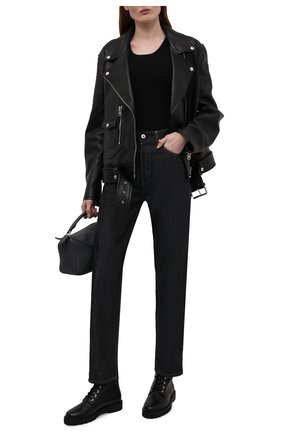 Женские кожаные ботинки mila STUART WEITZMAN черного цвета по цене 56750 руб., арт. S0409 | Фото 2 Женские кожаные ботинки mila STUART WEITZMAN черного цвета, арт. S0409 | Фото 2