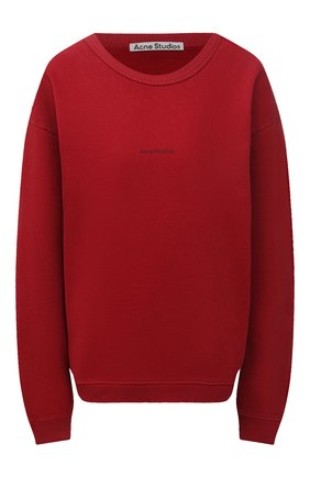 Женский хлопковый свитшот ACNE STUDIOS красного цвета по цене 27750 руб., арт. AI0067 | Фото 1 Женский хлопковый свитшот ACNE STUDIOS красного цвета, арт. AI0067 | Фото 1 (Материал внешний: Хлопок; Стили: Спорт-шик; Женское Кросс-КТ: Свитшот-одежда; Длина (для топов): Стандартные; Рукава: Длинные)