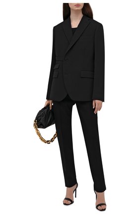 Женские шерстяные брюки JIL SANDER черного цвета по цене 62100 руб., арт. JSPT310000-WT202500 | Фото 2 Женские шерстяные брюки JIL SANDER черного цвета, арт. JSPT310000-WT202500 | Фото 2 (Длина (брюки, джинсы): Стандартные; Материал внешний: Шерсть; Стили: Минимализм; Женское Кросс-КТ: Брюки-одежда; Силуэт Ж (брюки и джинсы): Узкие)