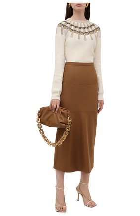 Женская шерстяная юбка JIL SANDER коричневого цвета по цене 76450 руб., арт. JSPT720009-WT207908A | Фото 2 Женская шерстяная юбка JIL SANDER коричневого цвета, арт. JSPT720009-WT207908A | Фото 2 (Материал внешний: Шерсть; Длина Ж (юбки, платья, шорты): Миди; Стили: Минимализм; Женское Кросс-КТ: Юбка-одежда)