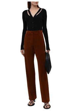 Женские вельветовые брюки GOLDEN GOOSE DELUXE BRAND коричневого цвета по цене 38700 руб., арт. GWP00914.P000537 | Фото 2 Женские вельветовые брюки GOLDEN GOOSE DELUXE BRAND коричневого цвета, арт. GWP00914.P000537 | Фото 2