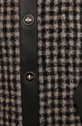 Женская шерстяная куртка GIORGIO ARMANI коричневого цвета, арт. 1WHGG0NJ/T02N2 | Фото 5 (Кросс-КТ: Куртка; Материал внешний: Шерсть; Рукава: Длинные; Стили: Милитари, Кэжуэл; Длина (верхняя одежда): Короткие; Материал подклада: Шелк)