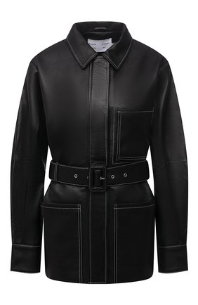 Женский кожаный жакет PROENZA SCHOULER WHITE LABEL черного цвета по цене 109000 руб., арт. WL2131032-LR184 | Фото 1 Женский кожаный жакет PROENZA SCHOULER WHITE LABEL черного цвета, арт. WL2131032-LR184 | Фото 1