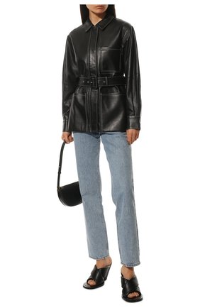 Женский кожаный жакет PROENZA SCHOULER WHITE LABEL черного цвета по цене 109000 руб., арт. WL2131032-LR184 | Фото 2 Женский кожаный жакет PROENZA SCHOULER WHITE LABEL черного цвета, арт. WL2131032-LR184 | Фото 2