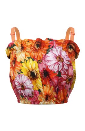 Женский хлопковый топ DOLCE & GABBANA оранжевого цвета по цене 47100 руб., арт. F75M3T/HS5LC | Фото 1 Женский хлопковый топ DOLCE & GABBANA оранжевого цвета, арт. F75M3T/HS5LC | Фото 1 (Длина (для топов): Укороченные; Материал внешний: Хлопок; Стили: Гламурный; Кросс-КТ: без рукавов)