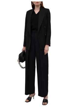 Женские шерстяные брюки VICTORIA BECKHAM темно-синего цвета по цене 72100 руб., арт. 1521WTR002857A | Фото 2 Женские шерстяные брюки VICTORIA BECKHAM темно-синего цвета, арт. 1521WTR002857A | Фото 2