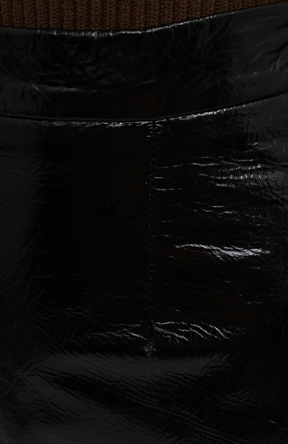 Женская кожаная юбка KHAITE черного цвета, арт. 4045742/MYA | Фото 5 (Стили: Гламурный; Женское Кросс-КТ: Юбка-одежда; Длина Ж (юбки, платья, шорты): Миди; Материал внешний: Натуральная кожа; Материал подклада: Шелк)