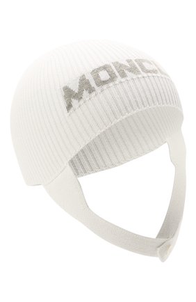Детского хлопковая шапка MONCLER белого цвета по цене 12600 руб., арт. G2-951-9Z714-00-V9217 | Фото 1 Детского хлопковая шапка MONCLER белого цвета, арт. G2-951-9Z714-00-V9217 | Фото 1