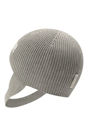 Детского хлопковая шапка MONCLER серого цвета по цене 12600 руб., арт. G2-951-9Z714-00-V9217 | Фото 2 Детского хлопковая шапка MONCLER серого цвета, арт. G2-951-9Z714-00-V9217 | Фото 2