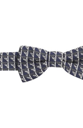 Детский шелковый галстук-бабочка EMPORIO ARMANI синего цвета, арт. 409527/1A920 | Фото 2 (Материал: Текстиль, Шелк)