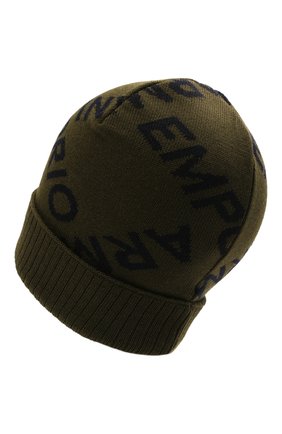 Детский комплект из шапки и шарфа EMPORIO ARMANI хаки цвета по цене 17950 руб., арт. 407513/1A765 | Фото 3 Детский комплект из шапки и шарфа EMPORIO ARMANI хаки цвета, арт. 407513/1A765 | Фото 3 (Материал: Шерсть)