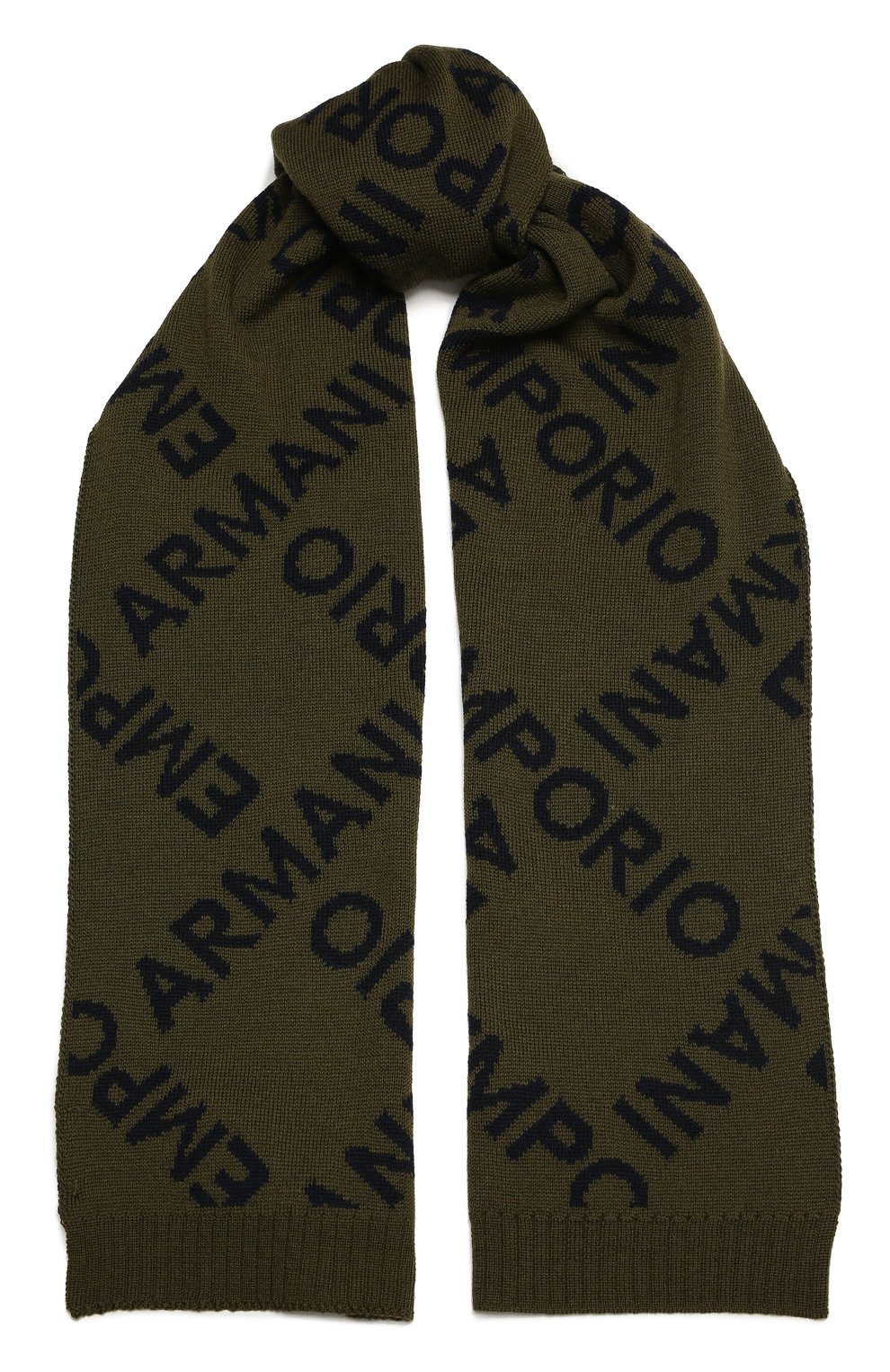 Детский комплект из шапки и шарфа EMPORIO ARMANI хаки цвета по цене 17950 руб., арт. 407513/1A765 | Фото 5 Детский комплект из шапки и шарфа EMPORIO ARMANI хаки цвета, арт. 407513/1A765 | Фото 5 (Материал: Шерсть)
