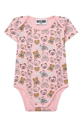 Детское комплект из двух боди MOSCHINO розового цвета по цене 10550 руб., арт. MSY017/LAB27 | Фото 2 Детское комплект из двух боди MOSCHINO розового цвета, арт. MSY017/LAB27 | Фото 2 (Рукава: Короткие; Материал внешний: Хлопок; Ростовка одежда: 0 - 3 мес | 50 - 60 см, 12 мес | 80 см, 3 мес | 62 см, 6 мес | 68 см, 9 мес | 74 см)