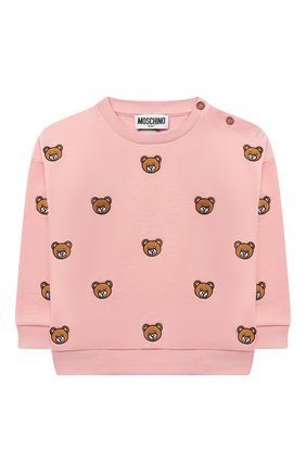 Детский комплект из свитшота и брюк MOSCHINO розового цвета по цене 19750 руб., арт. MUK038/LDB78 | Фото 2 Детский комплект из свитшота и брюк MOSCHINO розового цвета, арт. MUK038/LDB78 | Фото 2 (Материал внешний: Хлопок; Рукава: Длинные; Ростовка одежда: 12 мес | 80 см, 18 мес | 86 см, 24 мес | 92 см, 3 мес | 62 см, 36 мес | 98 см, 6 мес | 68 см, 9 мес | 74 см)