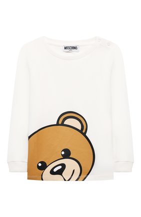 Детский комплект из лонгслива и джоггеров MOSCHINO черно-белого цвета по цене 8790 руб., арт. MPK02F/LBA12 | Фото 2 Детский комплект из лонгслива и джоггеров MOSCHINO черно-белого цвета, арт. MPK02F/LBA12 | Фото 2 (Рукава: Длинные; Материал внешний: Хлопок; Ростовка одежда: 12 мес | 80 см, 18 мес | 86 см, 24 мес | 92 см, 36 мес | 98 см)