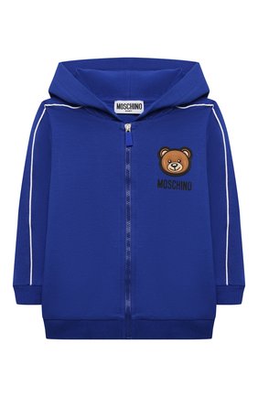 Детский комплект из толстовки и джоггеров MOSCHINO синего цвета по цене 19750 руб., арт. MUK03B/LDA17 | Фото 2 Детский комплект из толстовки и джоггеров MOSCHINO синего цвета, арт. MUK03B/LDA17 | Фото 2 (Рукава: Длинные; Материал внешний: Хлопок; Ростовка одежда: 12 мес | 80 см, 18 мес | 86 см, 24 мес | 92 см, 3 мес | 62 см, 36 мес | 98 см, 6 мес | 68 см, 9 мес | 74 см)