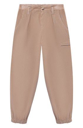 Детские хлопковые брюки BRUNELLO CUCINELLI розового цвета по цене 38750 руб., арт. BB022P037B | Фото 1 Детские хлопковые брюки BRUNELLO CUCINELLI розового цвета, арт. BB022P037B | Фото 1 (Материал внешний: Хлопок; Девочки Кросс-КТ: Брюки-одежда; Ростовка одежда: 10 - 11 лет | 140 - 146см, 8 лет | 128 см)