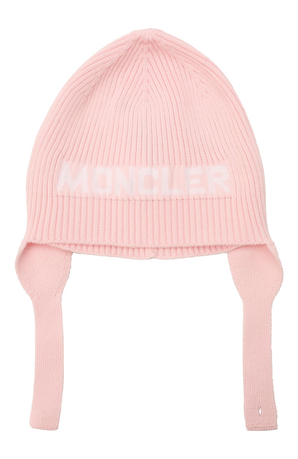 Детского хлопковая шапка MONCLER розового цвета, арт. G2-951-9Z714-00-V9217 | Фото 1 (Материал: Текстиль, Хлопок)