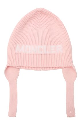 Детского хлопковая шапка MONCLER розового цвета по цене 12600 руб., арт. G2-951-9Z714-00-V9217 | Фото 1 Детского хлопковая шапка MONCLER розового цвета, арт. G2-951-9Z714-00-V9217 | Фото 1