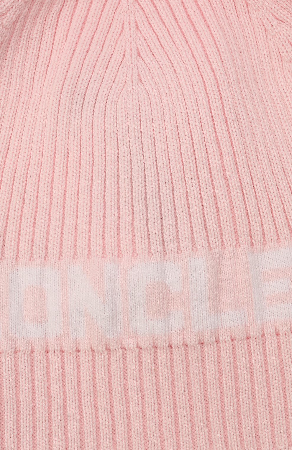 Детского хлопковая шапка MONCLER розового цвета по цене 12600 руб., арт. G2-951-9Z714-00-V9217 | Фото 3 Детского хлопковая шапка MONCLER розового цвета, арт. G2-951-9Z714-00-V9217 | Фото 3 (Материал: Текстиль, Хлопок)